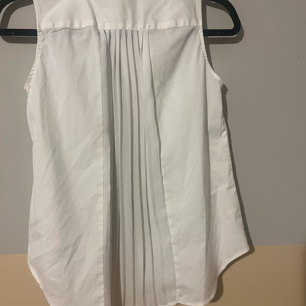 Ann Taylor Cream Sleeveless Blouse - Picture 6 of 7